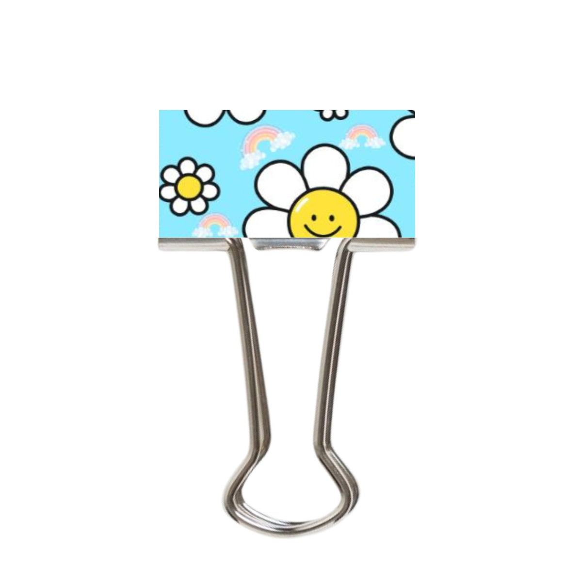 Daisy and Rainbows Binder Clips